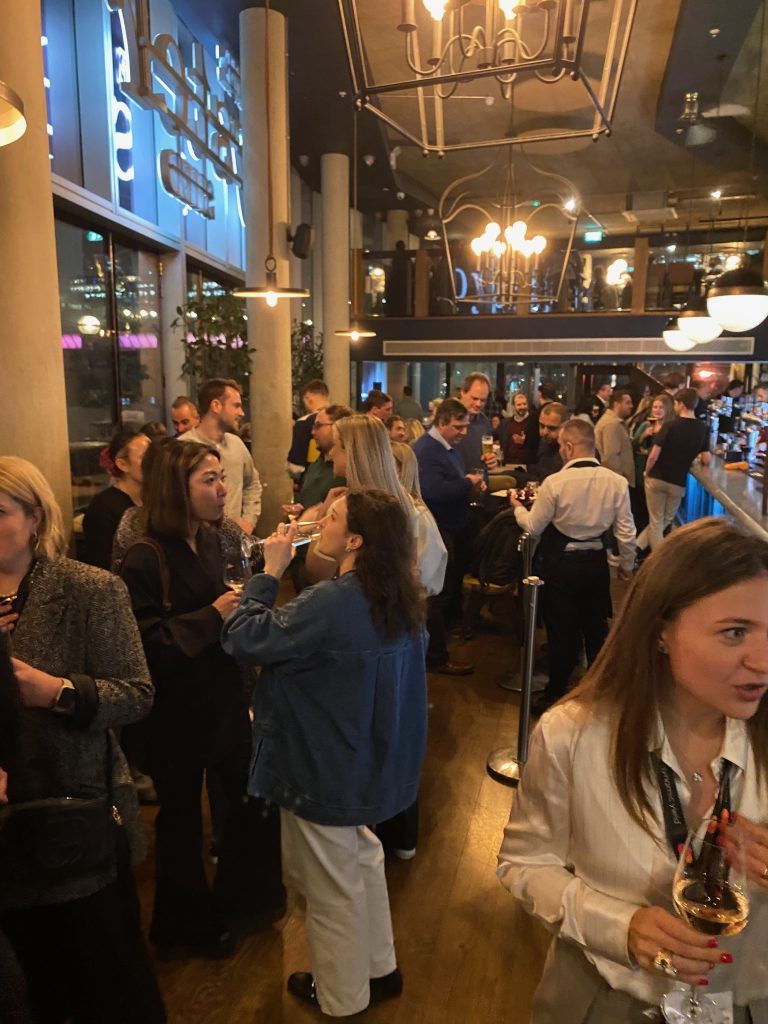 The teams all enjoying the atmosphere at The Oyster Bar