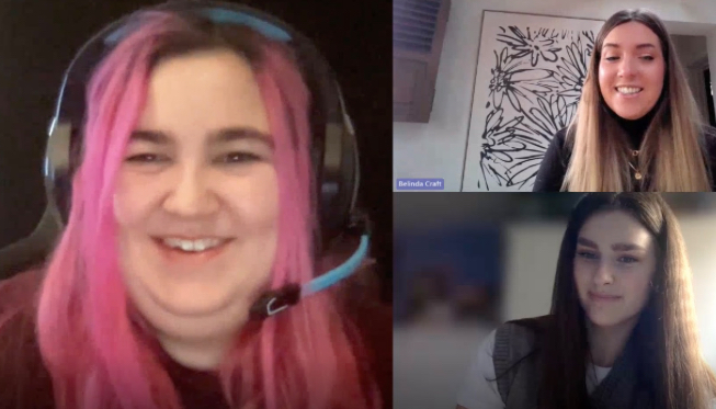 The virtual Interview with Bee Craft from Golfbreaks, hosted by Abi and Georgiana from Creative CX.