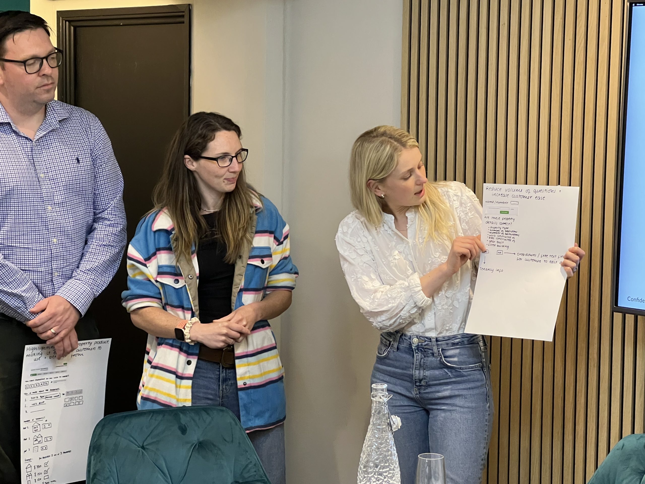 The RSA team presenting their paper prototype ideas